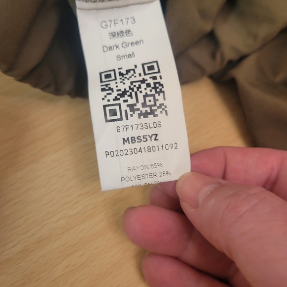 Utility Bomber Jacket Army Green Cuff Sleeve‎ Elastic Drawstring Waist Small - Picture 10 of 11